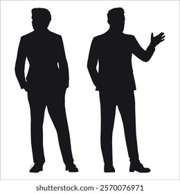 Businessman or Employee Silhouette vector illustration