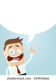 businessman with empty speech bubble