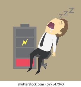 Businessman Energize. vector