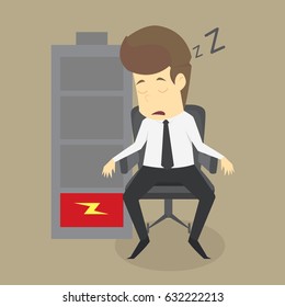 Businessman Energize. vector