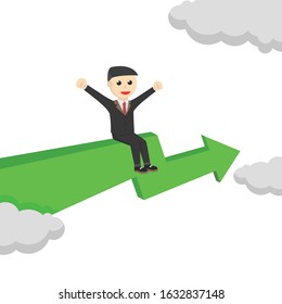 businessman enjoyed up progress design