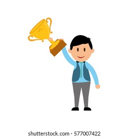 Businessman entrepreneur cartoon icon vector illustration graphic design