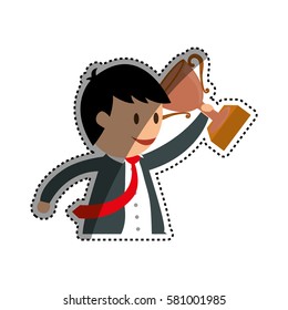 Businessman entrepreneur cartoon icon vector illustration graphic design