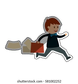 Businessman entrepreneur cartoon icon vector illustration graphic design