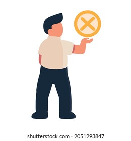 estilo de icono del hombre de negocios y del botón de error