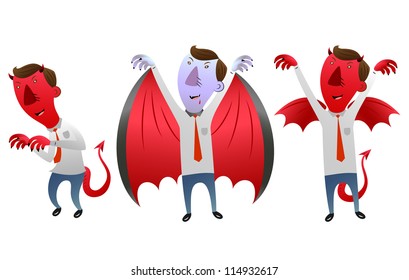businessman with evil