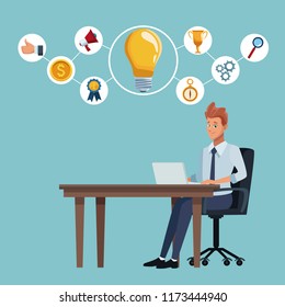 Businessman executive cartoon