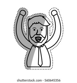 Businessman executive cartoon icon vector illustration graphic design