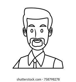 Businessman executive cartoon icon vector illustration graphic design