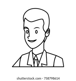 Businessman executive cartoon icon vector illustration graphic design