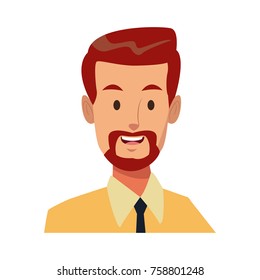 Businessman executive cartoon icon vector illustration graphic design