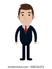 Businessman executive cartoon theme design, vector illustration graphic.