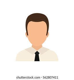 Businessman executive pictogram icon vector illustration graphic design