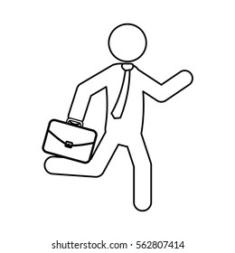 Businessman executive pictogram icon vector illustration graphic design