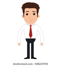 Businessman executive profile cartoon theme design, vector illustration graphic.