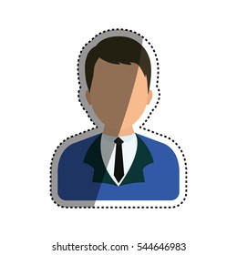 Businessman executive profile icon vector illustration graphic design
