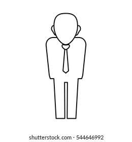 Businessman executive profile icon vector illustration graphic design