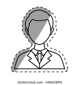 Businessman executive Profile icon vector illustration graphic design