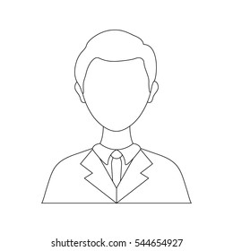 Businessman executive Profile icon vector illustration graphic design