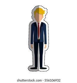 Businessman executive profile icon vector illustration graphic design