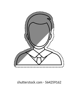 Businessman executive profile icon vector illustration graphic design