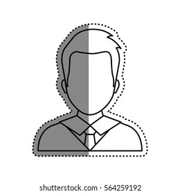 Businessman executive profile icon vector illustration graphic design