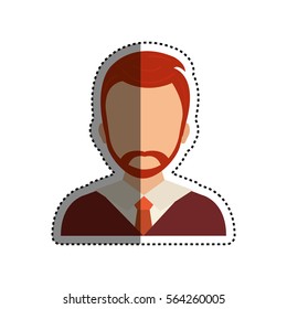 Businessman executive profile icon vector illustration graphic design