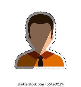 Businessman executive profile icon vector illustration graphic design