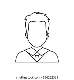 Businessman executive profile icon vector illustration graphic design