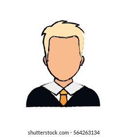 Businessman executive profile icon vector illustration graphic design