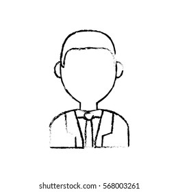 Businessman executive profile icon vector illustration graphic design