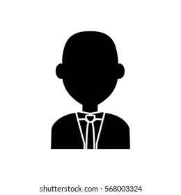 Businessman executive profile icon vector illustration graphic design