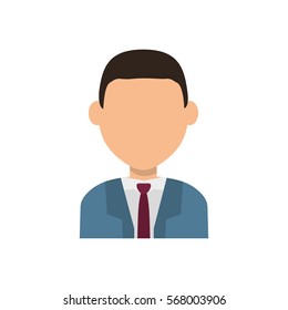 Businessman executive profile icon vector illustration graphic design