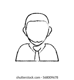 Businessman executive profile icon vector illustration graphic design