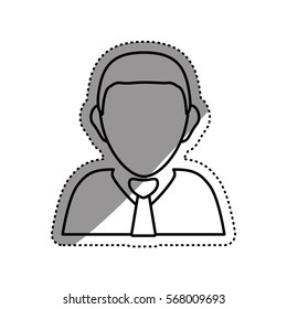 Businessman executive profile icon vector illustration graphic design