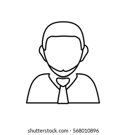 Businessman executive profile icon vector illustration graphic design