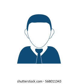 Businessman executive profile icon vector illustration graphic design