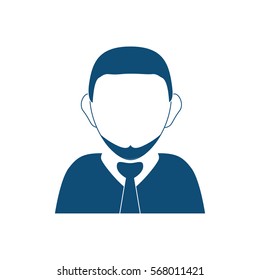 Businessman executive profile icon vector illustration graphic design