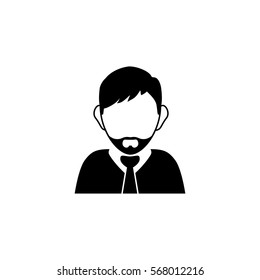 Businessman executive profile icon vector illustration graphic design