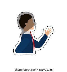 Businessman executive profile icon vector illustration graphic design