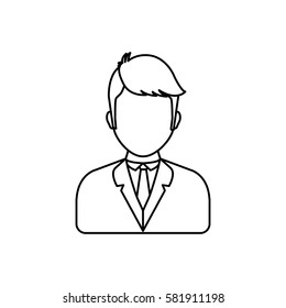Businessman executive profile icon vector illustration graphic design