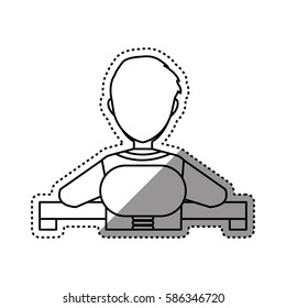 Businessman executive profile icon vector illustration graphic design