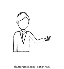 Businessman executive profile icon vector illustration graphic design