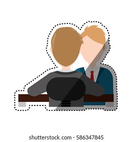 Businessman executive profile icon vector illustration graphic design