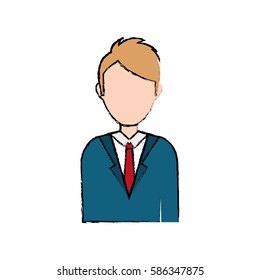 Businessman executive profile icon vector illustration graphic design