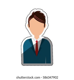 Businessman executive profile icon vector illustration graphic design