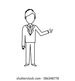 Businessman executive profile icon vector illustration graphic design