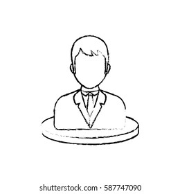 Businessman executive profile icon vector illustration graphic design