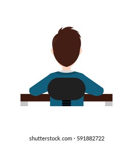 Businessman executive profile icon vector illustration graphic design