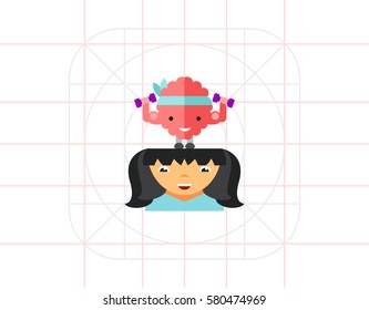 Businessman exercising brain icon